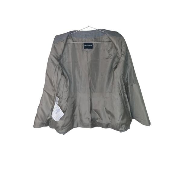 Giorgio Armani Gray Wool Silk Blend Jacket Blazer Size 46 (US 12) Made in Italy - Picture 4 of 16